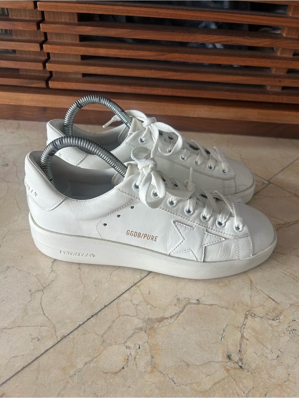 Golden Goose Purestar White Leather Sneakers GGDB Pure